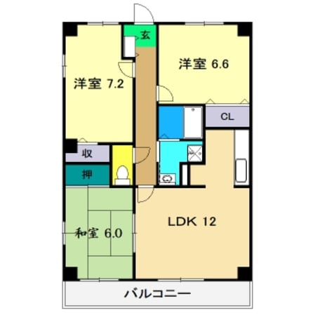 ヴィターレ百石の物件間取画像